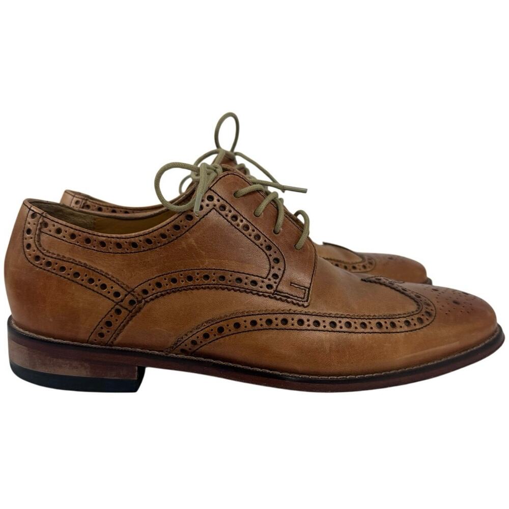 Cole Haan Air Giraldo C09303 Men's 8M Tan Leather Wingtip Oxford Shoes